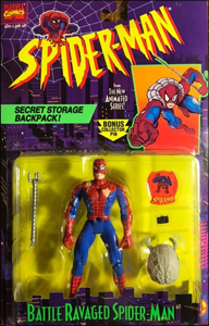 Battle Ravaged Spider-Man - Secret Storage Backpack! | Toy Biz 1994 image