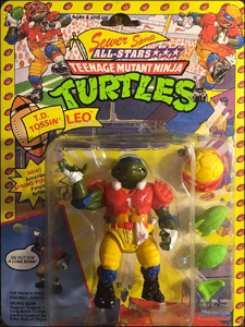 T.D. Tossin' Leo - The Pigskin Passin' Football Fighter! | Teenage Mutant Ninja Turtles (Sewer Sports All-Stars) - Playmates Toys 1991 image