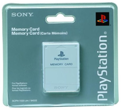Карта памяти - белая (б/у) для Sony PlayStation 1