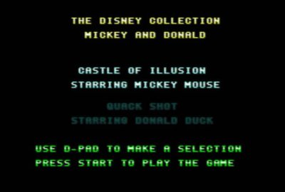 The Disney Collection: Castle of Illusion starring Mickey Mouse / QuackShot starring Donald Duck (Sega Mega Drive) скриншот-1
